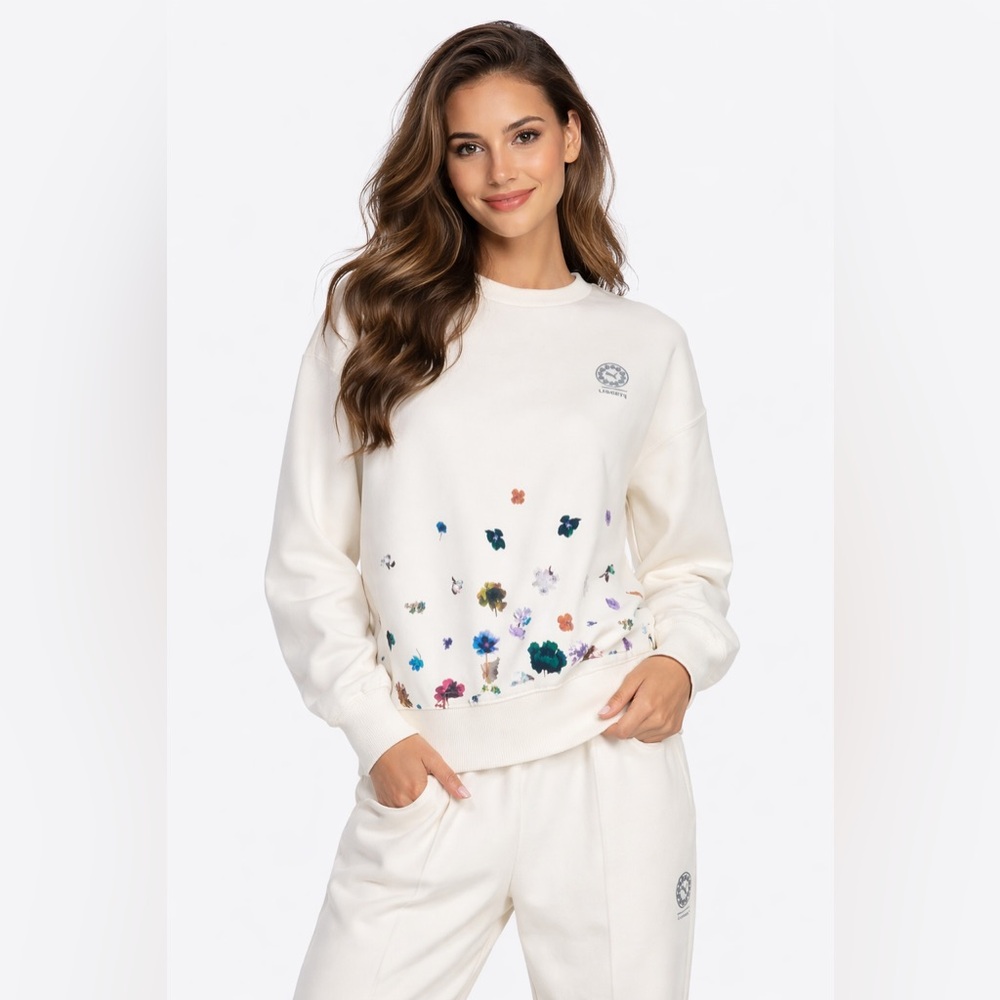Puma Cream Floral Accent Crewneck Sweatshirt - Picture 10 of 10